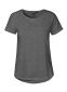 Neutral Roll Up Sleeve T-shirt, dame: Størrelse: 2XL, Farve: Dark heather melange
