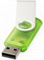 Drejelig, halvtransparent USB-nøgle 2GB: Farve: Grøn