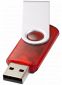 Drejelig, halvtransparent USB-nøgle 2GB: Farve: Rød