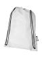 Oriole RPET-rygsæk med snøre 5L: Farve: Hvid