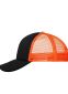 5 Panel Polyester Mesh Cap: Farve: Sort/neon orange