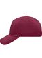 Centreret 5 Panel Cap: Farve: Burgundy