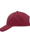 Børstet 6 Panel Cap: Farve: Burgundy