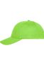 6 Panel Cap Bio Cotton: Farve: Lime