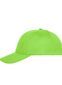 6 Panel Cap Bio Cotton: Farve: Lime
