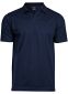 Luxury Stretch V-neck Polo, herre: Størrelse: 3XL, Farve: Navy