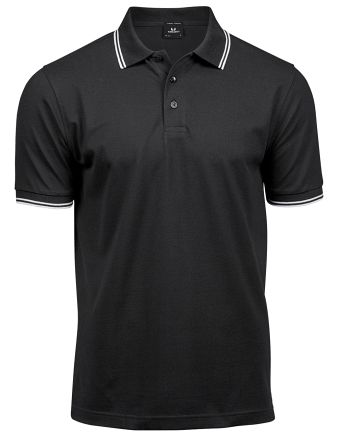 Luxury Stripe Stretch Polo, herre 