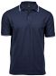 Luxury Stripe Stretch Polo, herre : Størrelse: 3XL, Farve: Navy/white