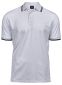 Luxury Stripe Stretch Polo, herre : Størrelse: 3XL, Farve: White/Navy