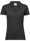 Luxury Stretch V-neck Polo, dame: Størrelse: 3XL, Farve: Dark Grey