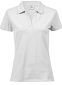 Luxury Stretch V-neck Polo, dame: Størrelse: 3XL, Farve: White