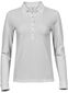 Luxury Stretch Long Sleeve Polo, dame: Størrelse: 3XL, Farve: White