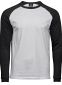 Baseball Tee, herre : Størrelse: 3XL, Farve: White/Black