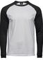Baseball Tee, herre : Størrelse: 3XL, Farve: White/Black