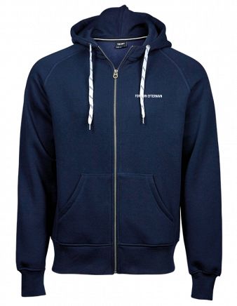 Fashion full zip hoodie, herre