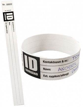 ID papirarmbånd 25 mm