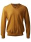 Milan Pullover V-neck, herre, regular fit: Størrelse: 5XL, Farve: Ocher