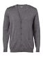 Milan Cardigan V-neck Buttons, herre, regular fit: Størrelse: 4XL, Farve: Stone grey