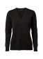 Copenhagen Pullover V-neck Rib, dame, regular fit: Størrelse: 4XL, Farve: Sort