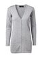 Copenhagen Cardigan V-neck Long, dame, regular fit: Størrelse: 4XL, Farve: Grå
