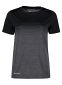 Geyser Striped seamless t-shirt, dame: Størrelse: 3XL, Farve: Sort