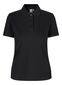 Pique Poloshirt med stretch, dame: Størrelse: 6XL, Farve: Sort
