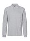 Langærmet Poloshirt med stretch, herre: Størrelse: 4XL, Farve: Grå melange
