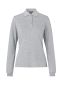 Langærmet Poloshirt med stretch, dame: Størrelse: 3XL, Farve: Grå melange