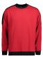 Pro Wear Sweatshirt med kontrast: Størrelse: 6XL, Farve: Rød