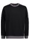 Pro Wear Sweatshirt med kontrast: Størrelse: 6XL, Farve: Sort