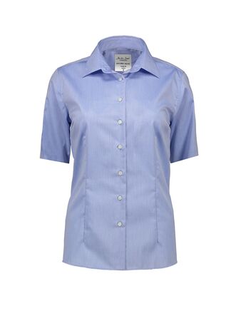 Seven Seas Fine Twill skjorte, modern, s/s, dame