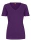 Interlock, T-shirt, v-hals, dame: Størrelse: XL, Farve: Lilla