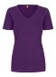 Interlock, T-shirt, v-hals, dame: Størrelse: XL, Farve: Lilla