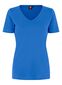 Interlock, T-shirt, v-hals, dame: Størrelse: XL, Farve: Azurblå