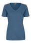Interlock, T-shirt, v-hals, dame: Størrelse: XL, Farve: Indigo