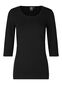 Stretch T-shirt 3/4-ærmet, dame: Størrelse: 3XL, Farve: Sort