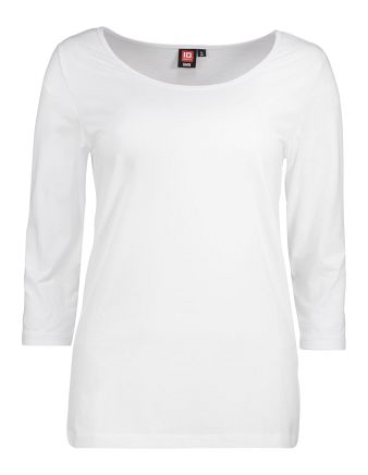 Stretch T-shirt med 3/4-ærmer, dame