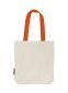 Neutral Twill Taske m. kontrast stropper: Farve: Nature/orange