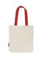 Neutral Twill Taske m. kontrast stropper: Farve: Nature/red