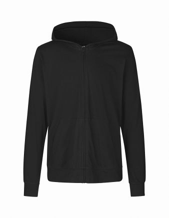 Neutral Jersey Hoodie m. lynlås, unisex