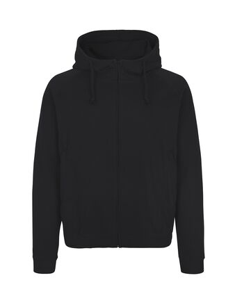 Neutral Hoodie m. skjult lynlås, unisex
