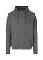 Neutral Hoodie m. skjult lynlås, unisex: Størrelse: 3XL, Farve: Dark heather melange