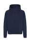 Neutral Hoodie m. skjult lynlås, unisex: Størrelse: 3XL, Farve: Navy