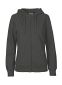 Neutral Hoodie m. lynlås, dame: Størrelse: 2XL, Farve: Charcoal