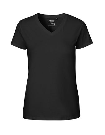 Neutral Fitted T-shirt m. v-hals, dame
