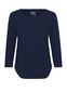 Neutral T-shirt m. 3/4 ærmer, dame: Størrelse: 2XL, Farve: Navy