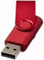 Drejelig metallic USB-nøgle 4GB: Farve: Rød