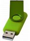 Drejelig metallic USB-nøgle 4GB: Farve: Lime