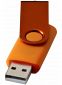 Drejelig metallic USB-nøgle 4GB: Farve: Orange