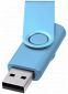 Drejelig metallic USB-nøgle 2GB: Farve: Blå